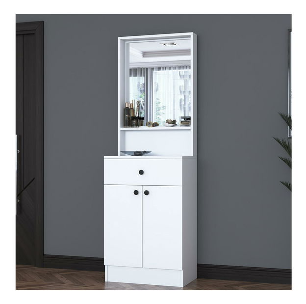 Mobilier hol Pixie 6 (alb) (cu oglindă)