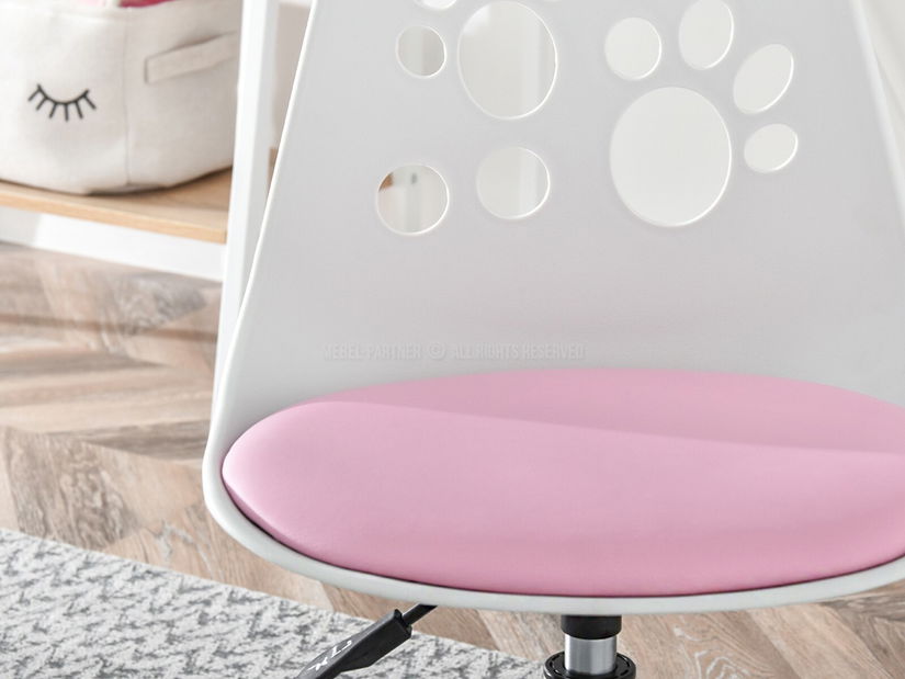 Detská stolička Footy (ružová + biela)