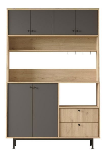 Dulap cu rafturi Rebutia 5 (stejar + antracit)