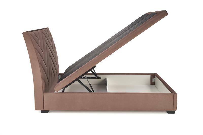 Manželská posteľ 160 cm Continentalis 1 (s úložným priestorom) (bez matraca) (béžová)