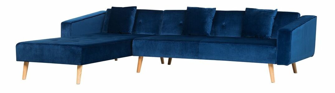 Rohová sedačka Vanto (modrá) (L)