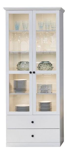 Vitrină Brendon 2W2S (alb)