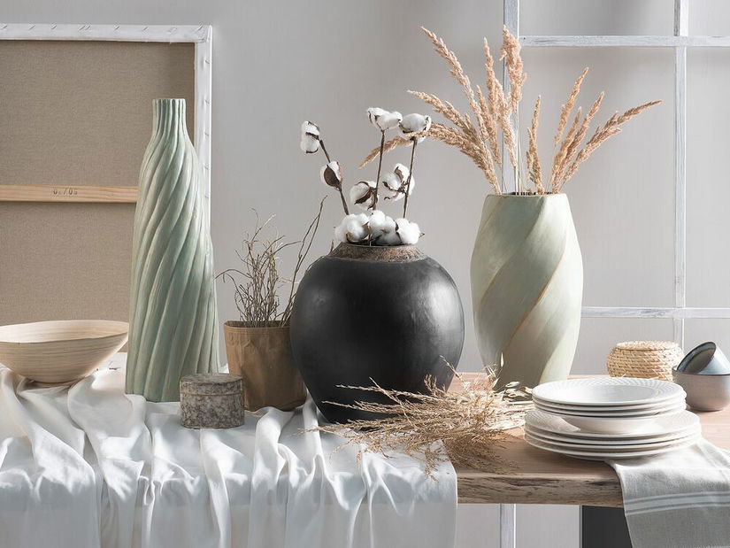 Váza LAURECIA 31 cm (keramika) (čierna)