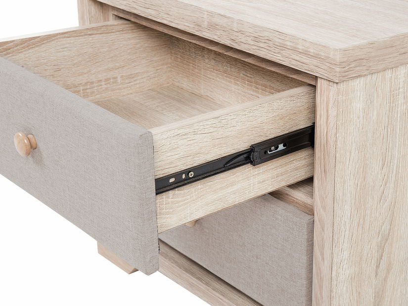 Noptieră Bonn (maro + bej) (2 sertare)