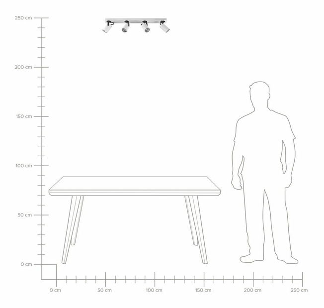 Stropné svietidlo Killi (biela + čierna)