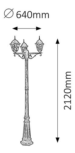 Kültéri lámpa Monaco 8186 (antik arany)