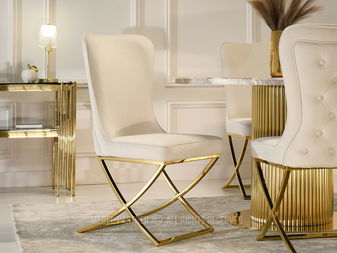 Blagovaonska stolica Norsar (bež + zlatna)