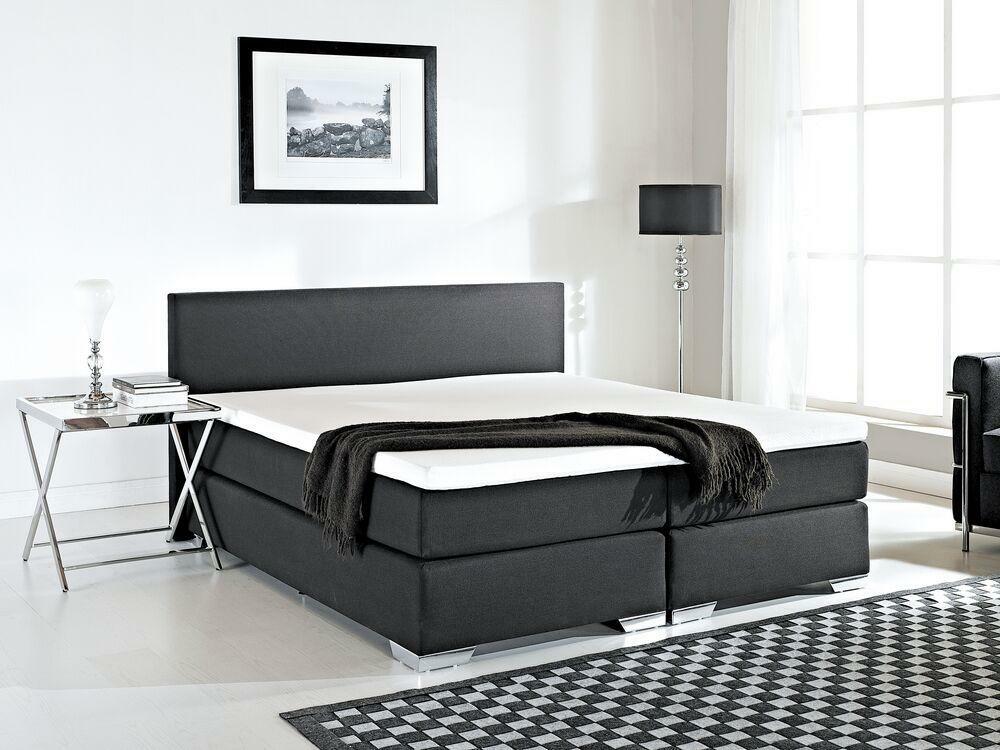 Franciaágy Boxspring 180 cm PREMIER (matracokkal) (fekete)