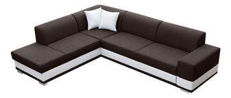 Rohová sedačka Darcia (tmavohnedá) (L)