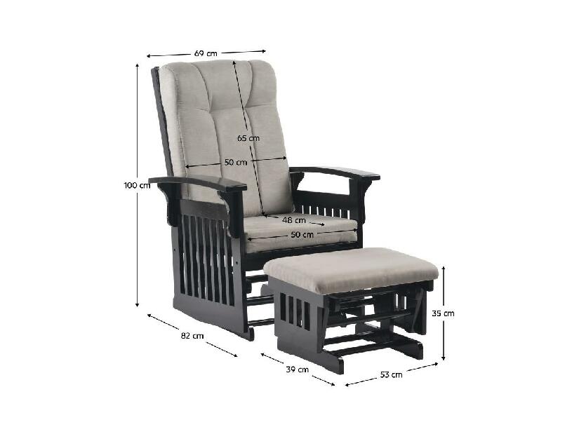 Dizajnerska fotelja Aurela (terakota + crna) 