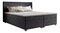 Franciaágy Boxspring 140 cm Simon (sötétszürke) (matraccal, tárolóhely nélkül)