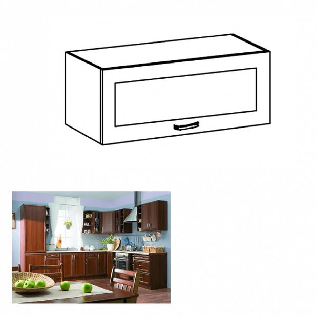 Felső konyhaszekrény G80KS Sillina (milano dió)