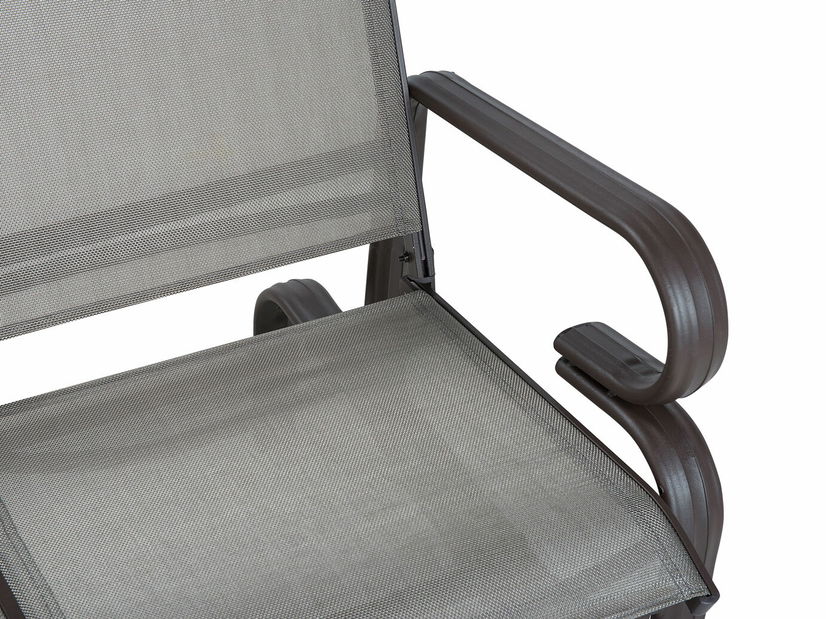 Záhradná lavica BORIO (hliník) (hnedá)