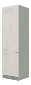 Potravinová kuchynská skrinka na chladničku Brunea 60 LO-210 2F (sivá + lesk biely)