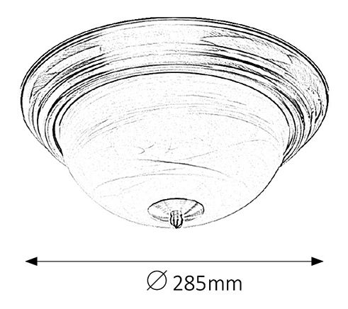 Stropné svietidlo Top 2806 (bronzová + biela)