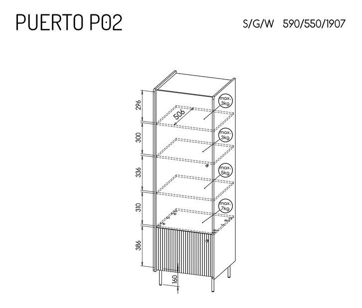 Mobilier birou Presuntos 4 (negru)