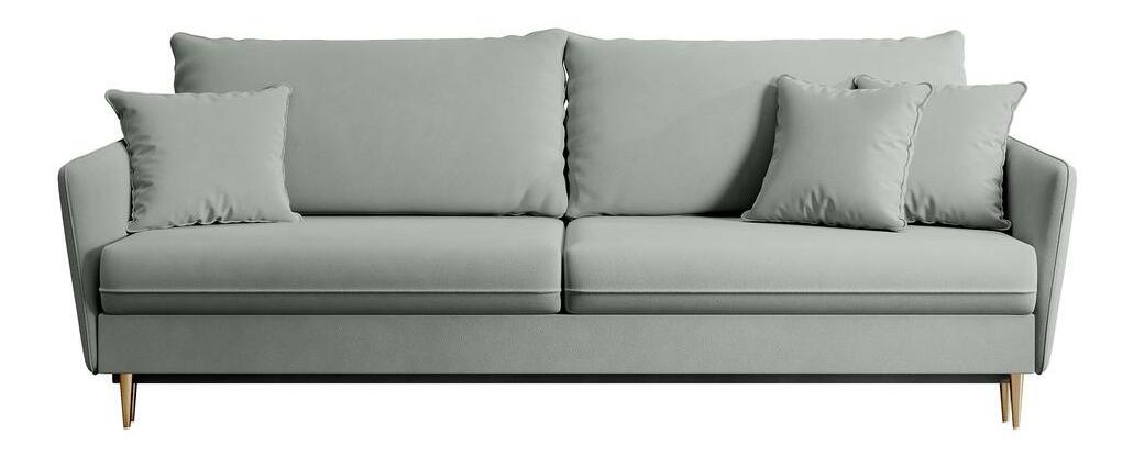 Canapea trei locuri Vivaldio (gri + auriu)