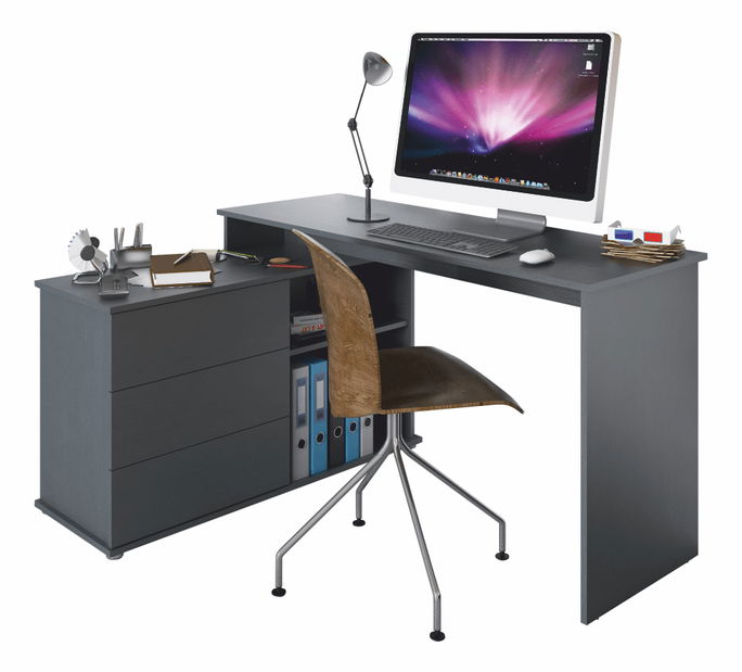 Számítógépasztal Toredol (grafit)