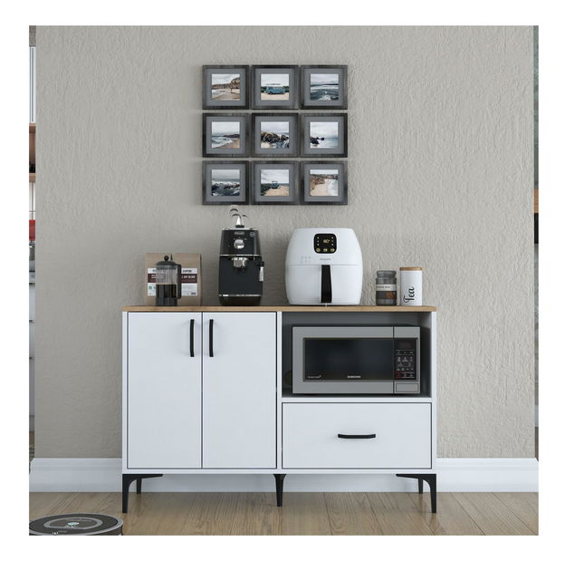 Komoda Jenaretta 161 (biela + orech)