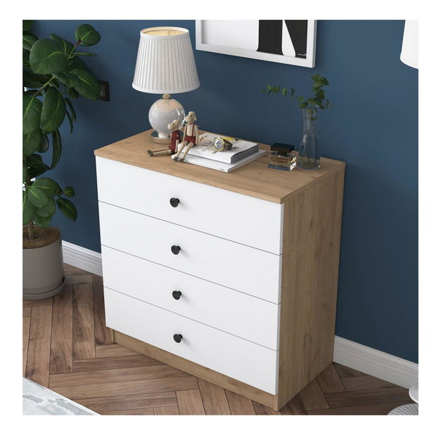 Komoda Nipilo 2 (orech + biela) 