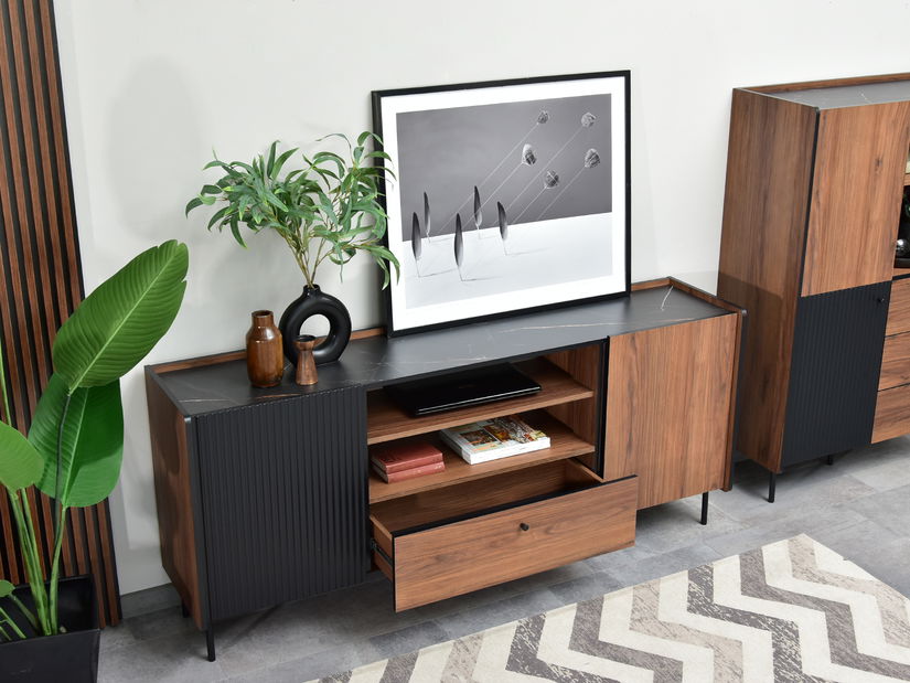 TV stolík/skrinka Protegidas P16 (čierna)