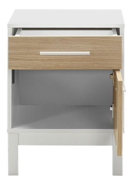 Nočný stolík Sivado 2 (dub + biela)