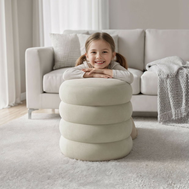 Taburete Snupy (crem)