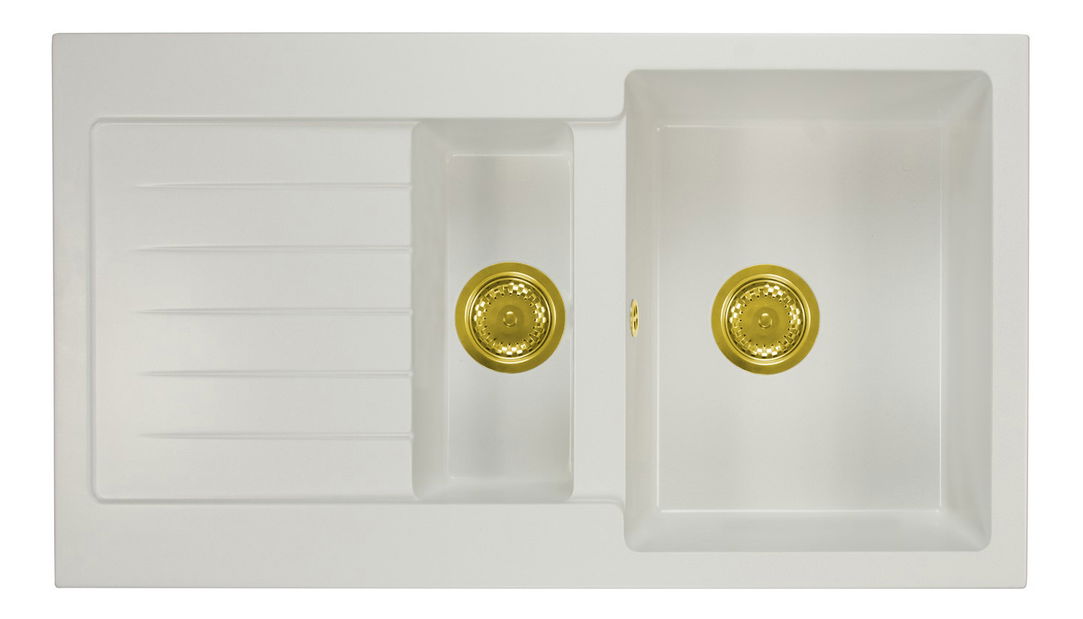 Kuchynský drez Altava (biela) (s 1 otvorom pre batériu) (L)