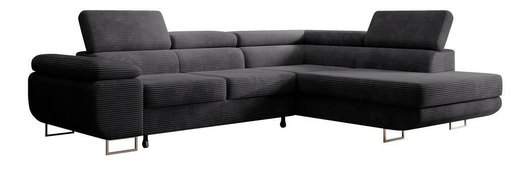 Colțar Stiletto (D) (gri închis + argintiu)