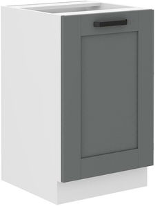 Dolná kuchynská skrinka Lucid 50 ZL 1F BB (korpus: biela + front: mdf dustgrey)