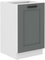 Dolná kuchynská skrinka Lucid 50 ZL 1F BB (korpus: biela + front: mdf dustgrey)