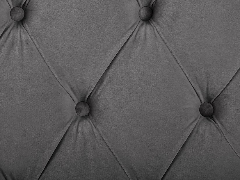 Pat matrimonial 160 cm LUBECK (poliester) (gri) (cu somieră) *vânzare stoc