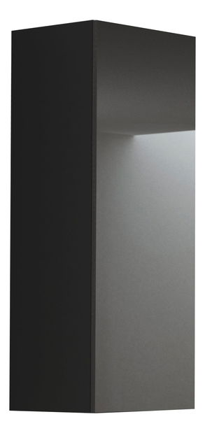 Skrinka na stenu Livo S-120 (čierna + lesk čierny)