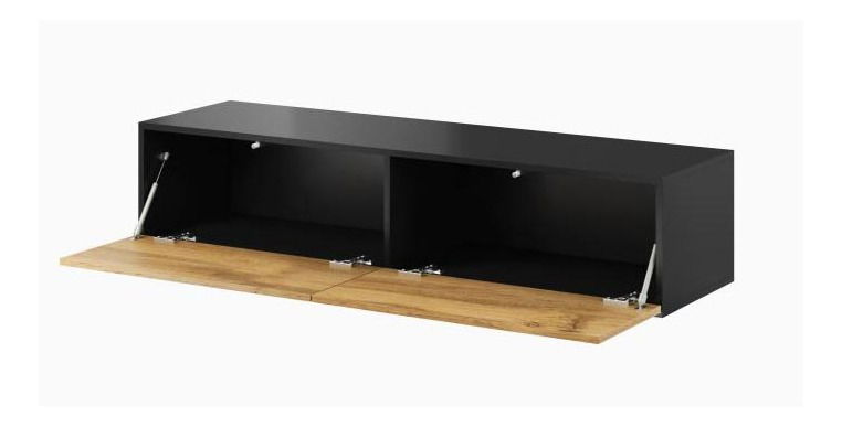 TV asztal Vuena (fekete + wotan tölgy)