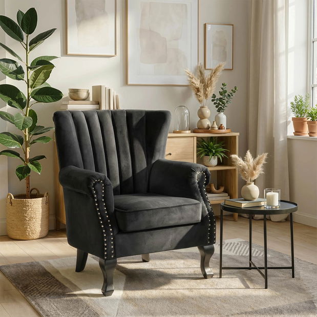 Fotoliu Malik (negru) 