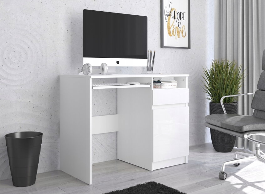PC stolík Naldar (biela) (P)