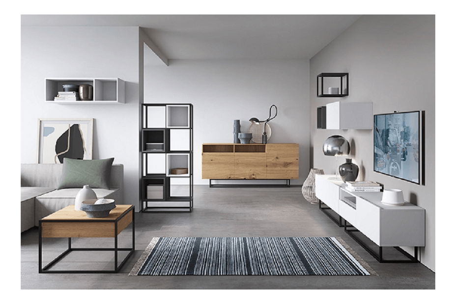 Komód Spring Ek 120 (Fehér + Fekete) 