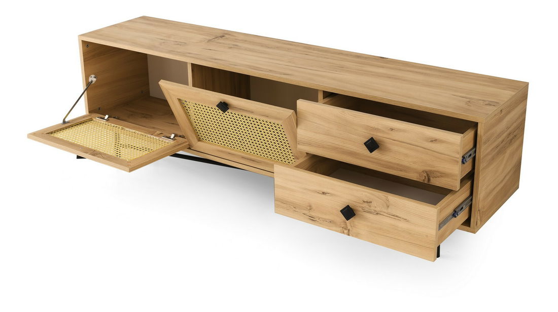 Masă TV/Dulap Bego 4 (stejar + negru)