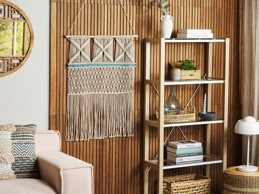 Nástenná dekorácia Kalza (béžová + modrá)