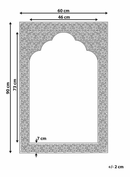 Nástenné zrkadlo Palza (zlatá)