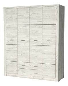 Šatníková skriňa Indie 18 (craft biely)
