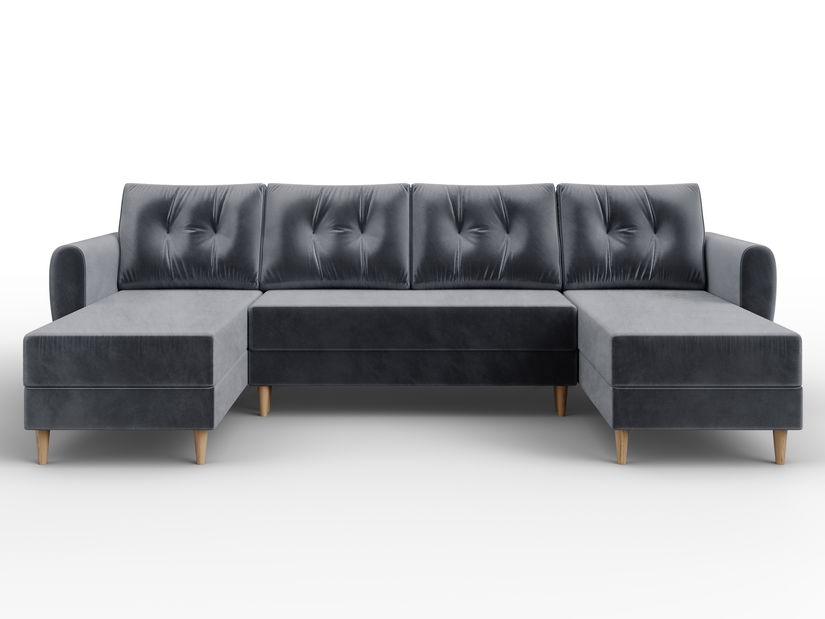 U alakú sarokkanapé Paladio (szürke) (J)