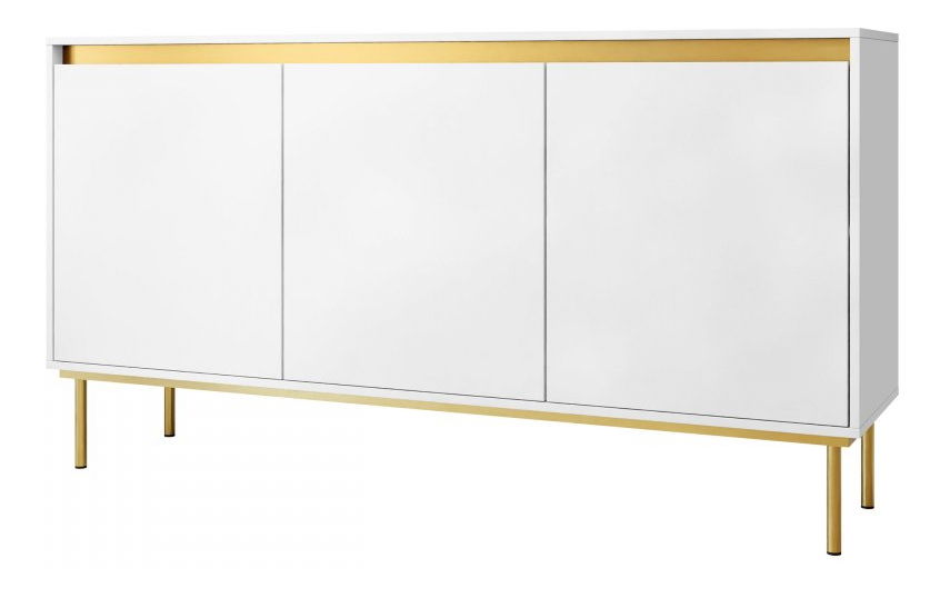 Szekrény Gelean 3D (fehér + arany) 