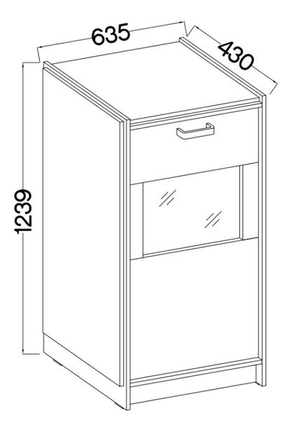 Vitrină joasă Kari 031