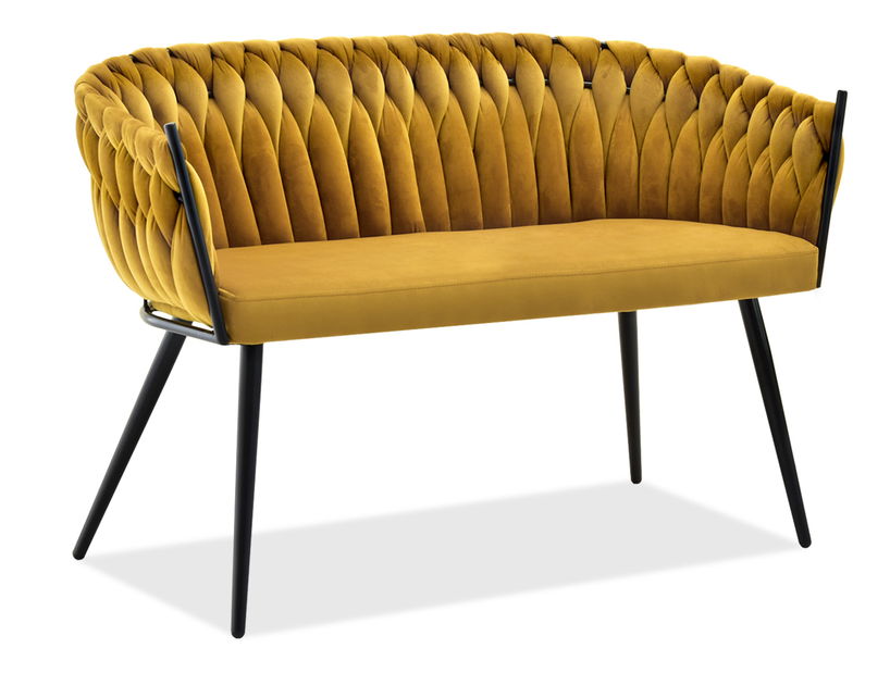 Pohovka dvojsedačka Radio (čierna)