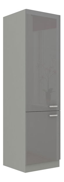 Dulap înalt Milo 60 DK-210 2F (gri + gri lucios)