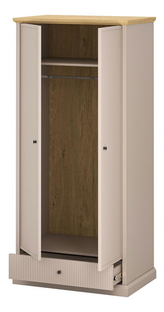 Ormar za garderobu Indices 1 (taupe + kameni hrast) 