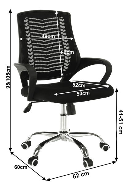 Fotoliu de birou Irala typ 2 (negru)