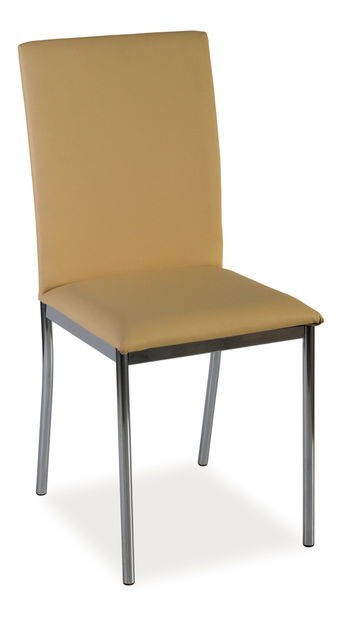 Jedálenská stolička David (tmavobéžová ekokoža)