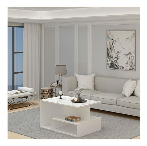 Konferenčný stolík Veriana (biely mramor)